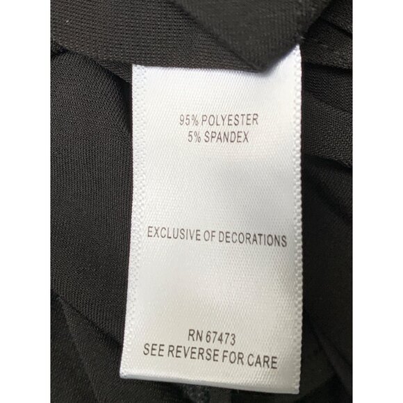 Taylor 16W Plus Black Jersey Knit Maxi Dress Collared Lace Trim RX10458 NWT - Picture 10 of 10